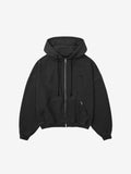 ディープリーク(DPRIQUE)  OVERSIZED FULL ZIP HOODIE - WASHED BLACK