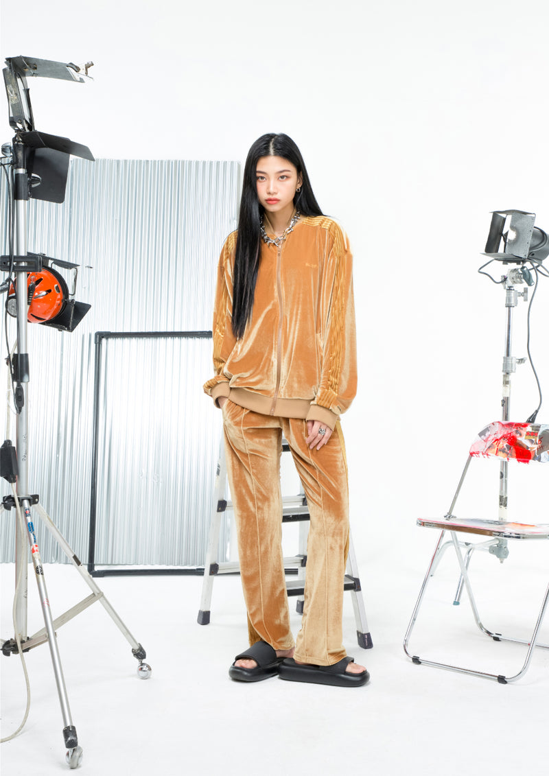 SINCITY (シンシティ) Gold velvet track-top