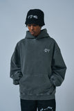 オーワイ(OY) PIGMENT PAINT LOGO HOODIE-BLACK