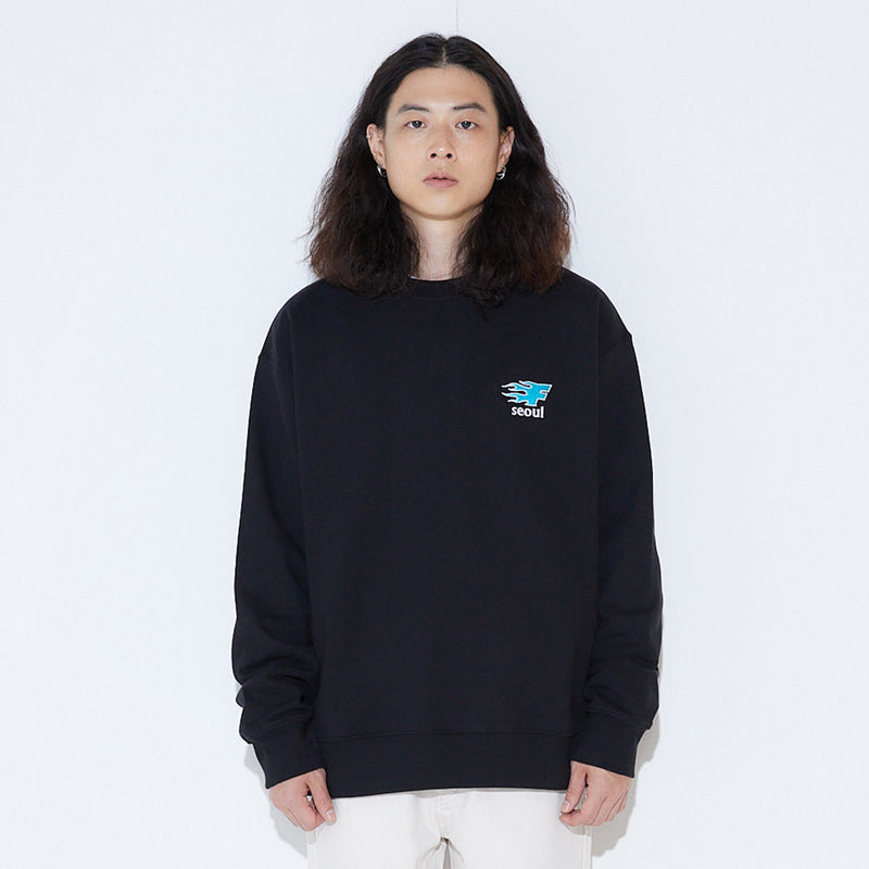 FEEL ENUFF (フィールイナフ) FLAME RIDER CREWNECK / BLACK
