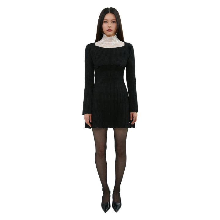 curetty (キュリティー) C CROP TOP SET-UP SLEEVELESS DRESS_BLACK