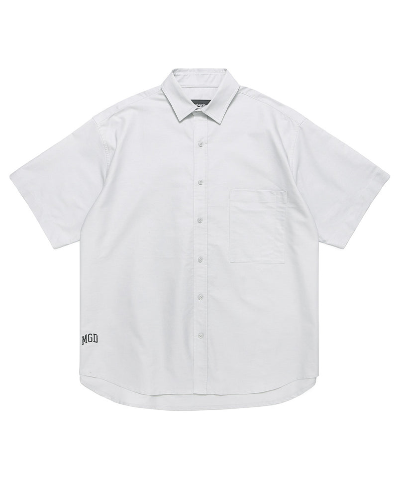 mahagrid (マハグリッド) MGD LOGO HALF SLEEVE SHIRT [LIGHT GREY]
