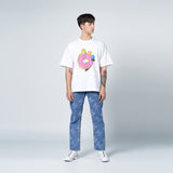 アクメドラビ(acme' de la vie) [ADLV X SIMPSONS] DONUTS HOMER SHORT SLEEVE T-SHIRT WHITE