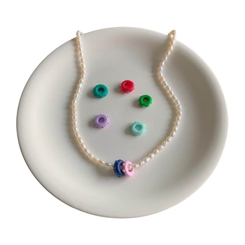 Nff(エヌエフエフ) 	 color layer pearl necklace