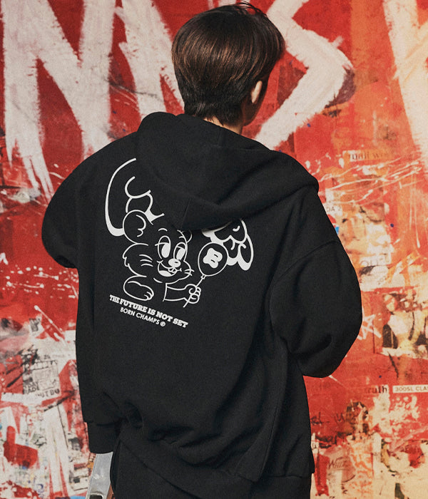 ボーンチャンプス(BORN CHAMPS)　[BORNCHAMPXBI] CHMPS BICKY MADE BUBBLE HOOD ZIP-UP B23ST33BK