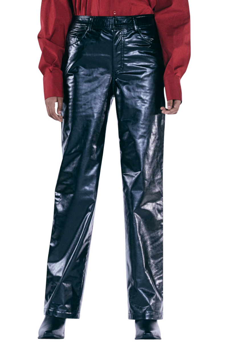 レイブレス(LABELESS) GLOSSY FAUX LEATHER PANTS