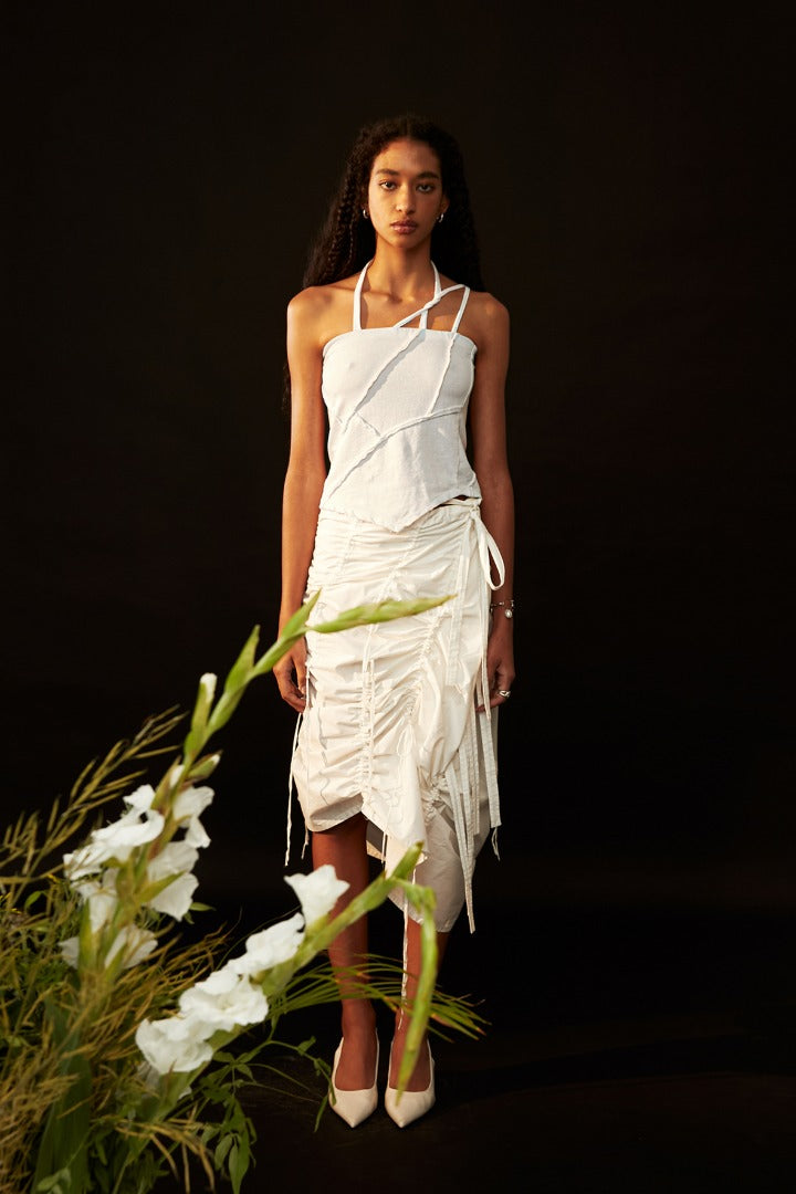 nache(ナチェ) RAWCUT WASHING SLEEVELESS - WHITE