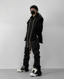 トレンディウビ(Trendywoobi) Tr layered long-sleeved hoodie black