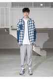 メスノウン(MASSNOUN) SL LOGO CHECK SECTION POCKET SHIRTS MSZST001-BL