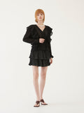 TMO BY 13MONTH（ティーエムオーバイサーティンマンス）RUFFLED MINI SKIRT (BLACK)