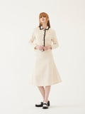 TMO BY 13MONTH（ティーエムオーバイサーティンマンス）TWEED MIDI SKIRT (IVORY)