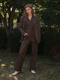 TMO BY 13MONTH（ティーエムオーバイサーティンマンス）DROP SHOULDER BELTED JACKET (BROWN)