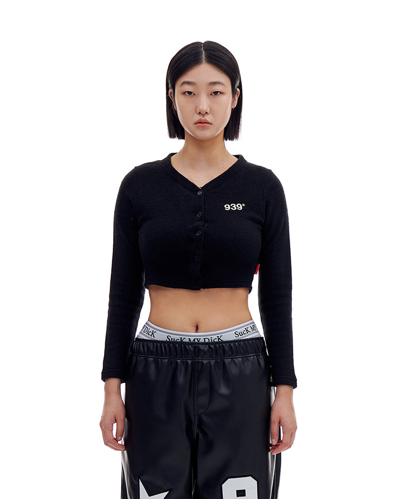 ARCHIVE BOLD (アーカイブボールド)　939 CROP CARDIGAN (BLACK)