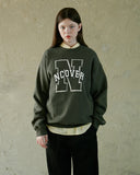 NCOVER（エンカバー）N LINE LOGO POINT SWEATSHIRT-KHAKI