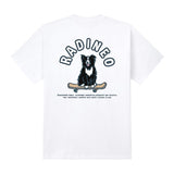 RADINEO (ラディネオ)　Skateboard collie white short-sleeved T-shirt