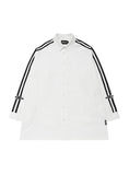 アジョバイアジョ(AJOBYAJO)      2-Stripes Oversized Reglan Shirt [White]