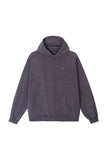 GRAFFITIONMIND(グラフィティオンマインド)          EMBROIDERED LOGO SPRAY WASHED HOODIE (CHARCOAL)