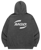 mahagrid (マハグリッド) SPIN LOGO PIGMENT HOODIE [CHARCOAL]