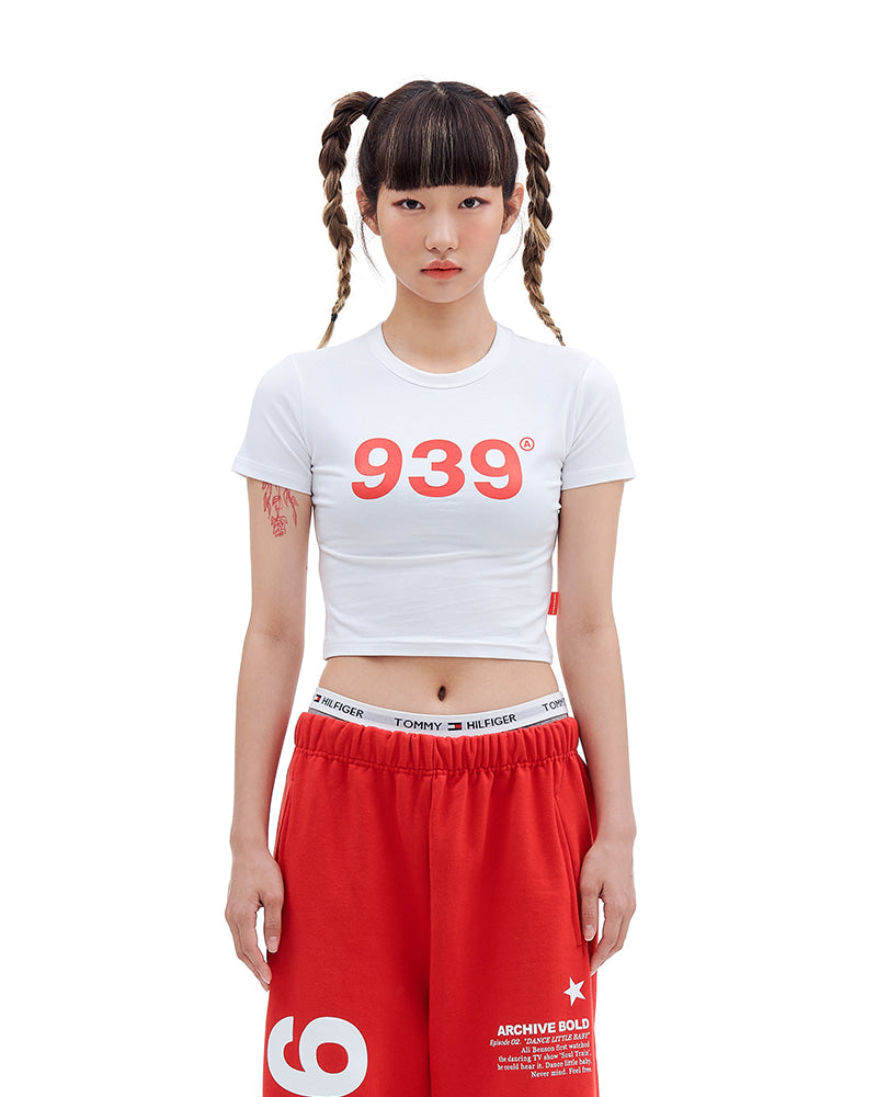 ARCHIVE BOLD (アーカイブボールド)　939 LOGO CROP TOP (WHITE)