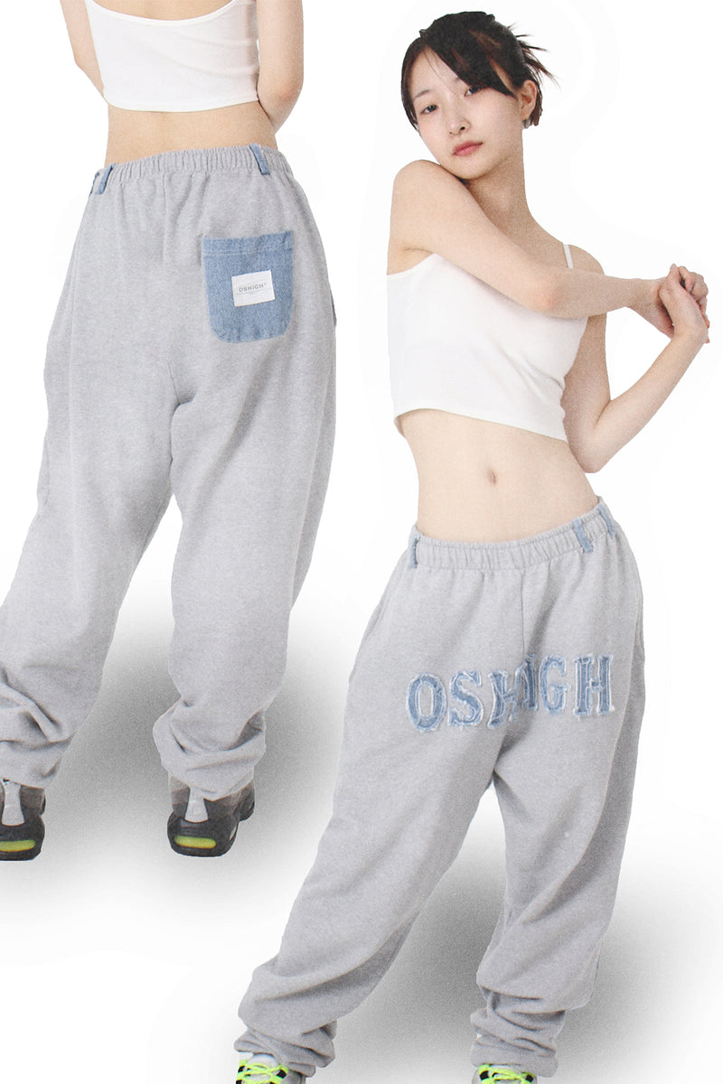 OSHIGH (オスハイ)  Denim Mix Jogger (2 colors)