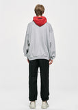 ディープリーク(DPRIQUE) CONTRAST HOODIE - RED/GREY