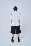 オーワイ(OY) PIXEL LOGO STITCH KNIT VEST-WHITE