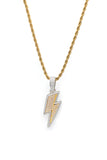 BLACKPURPLE (ブラックパープル) two-tone lightning necklace gold