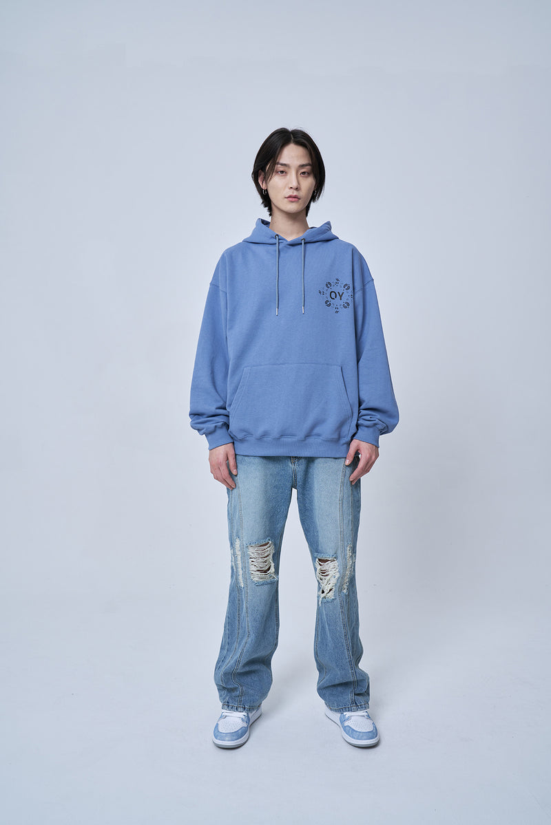 オーワイ(OY) PAISLEY TRUMP HOODIE-PAUL BLUE