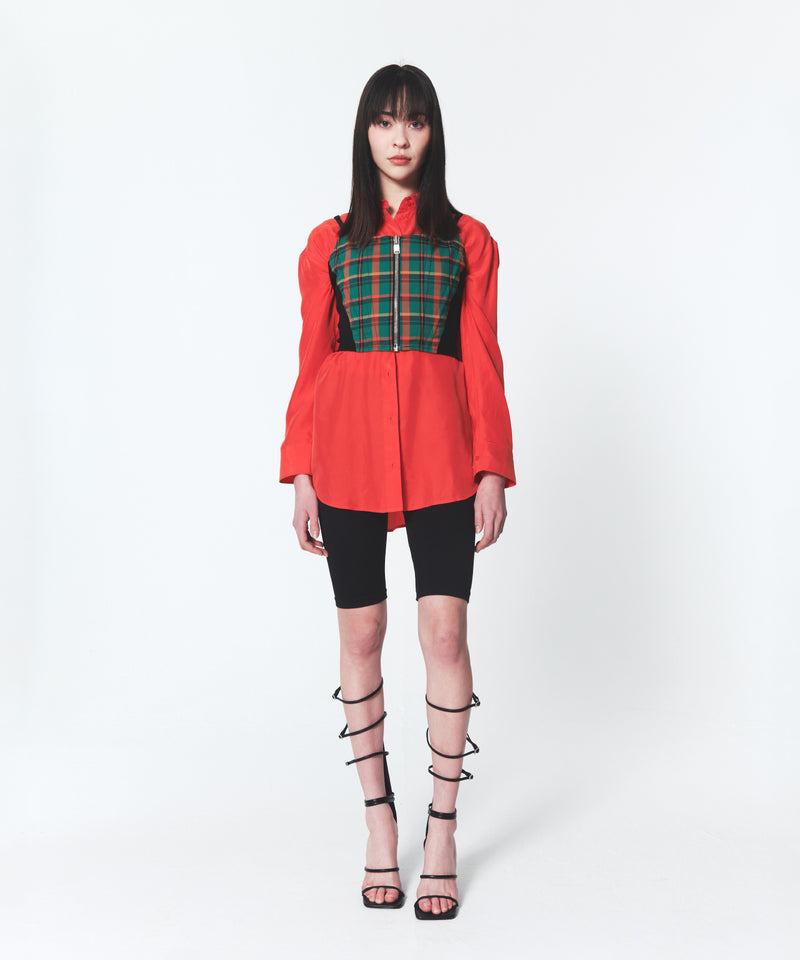 INPREP (インプレップ）Madras Check Corset Sleeveless