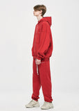 ディープリーク(DPRIQUE) OVERSIZED LOGO HOODIE - RED