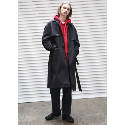 メスノウン(MASSNOUN) D-HIDEN SINGLE TRENCH COAT MFECT001-BK