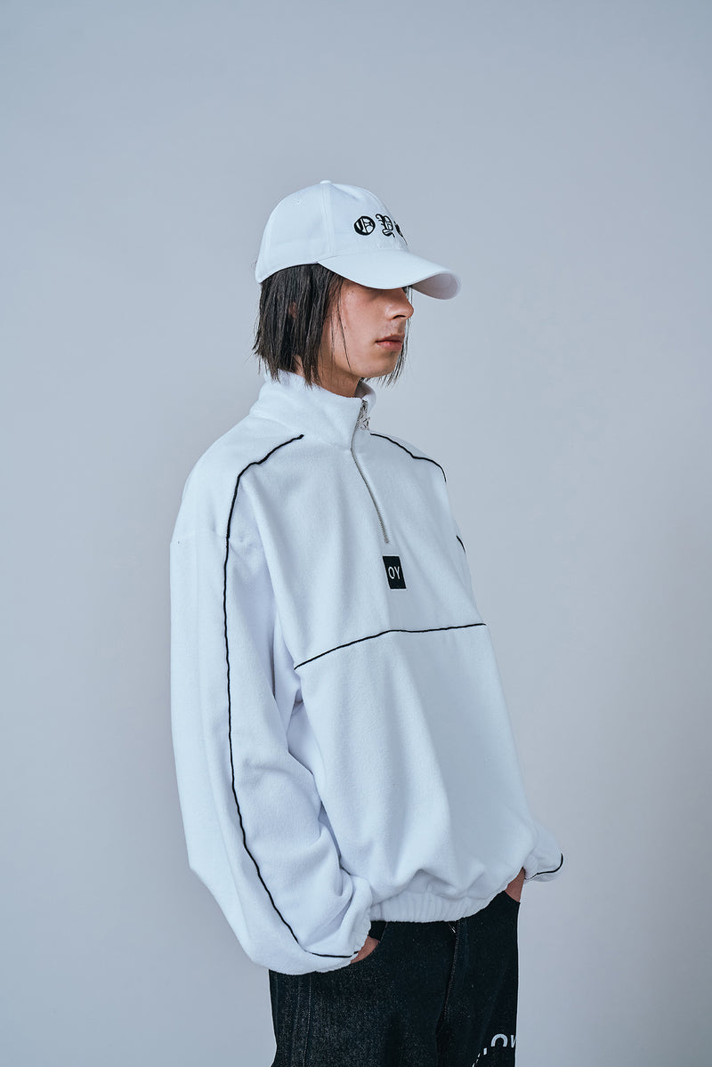 オーワイ(OY) ZIPPER POLA FLEECE MTM-WHITE