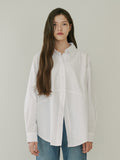 TMO BY 13MONTH（ティーエムオーバイサーティンマンス）OVERSIZED LOGO SHIRT (WHITE)