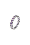 BLACKPURPLE (ブラックパープル)  tenis chain cubic ring M - purple