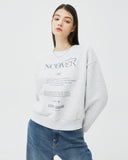 NCOVER（エンカバー）IN TO THE HEAVEN TEXT SWEATSHIRT-WHITE MELANGE