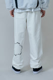 オーワイ(OY) ROUND LOGO JOGGER PANTS-WHITE