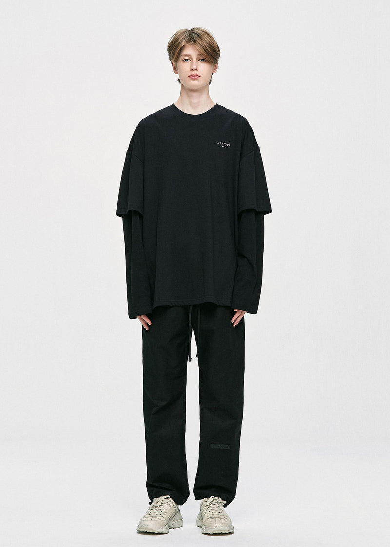 ディープリーク(DPRIQUE) OVERSIZED LAYERED T-SHIRT - BLACK