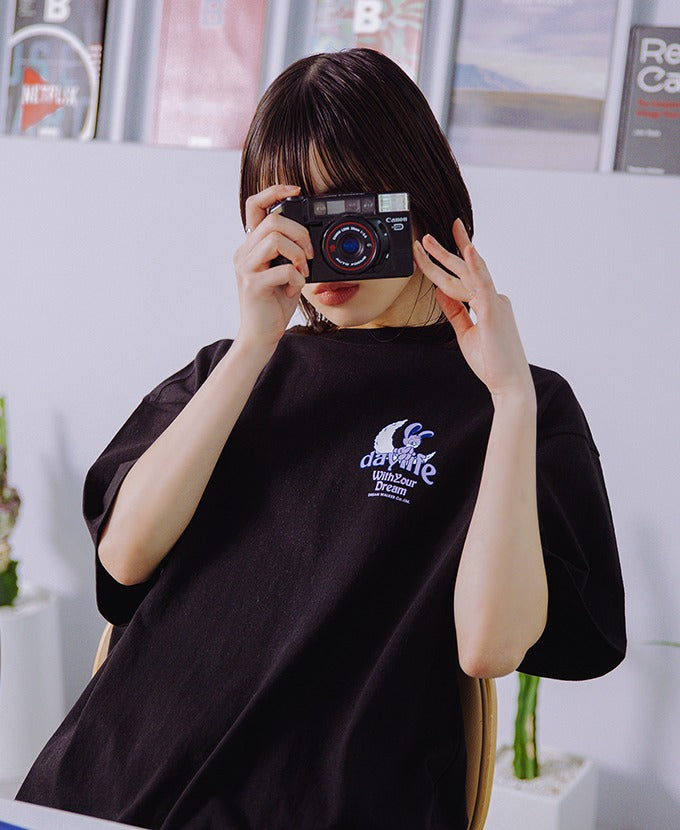デイライフ(Daylife) Bunny Half T-shirt (Black)
