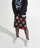 ワンダービジター(WONDER VISITOR)  Rose patern Knit Skirt [Black]