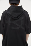 オーワイ(OY)  NYLON LOGO HOODIE T-BLACK