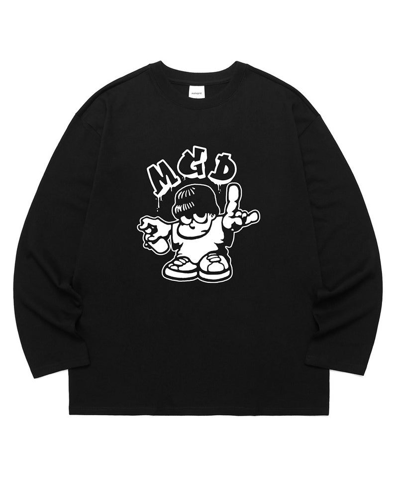 mahagrid (マハグリッド) MGD TAG MAN LS TEE [BLACK]