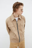 INPREP (インプレップ）ZIPPED BEIGE SHIRT JACKET