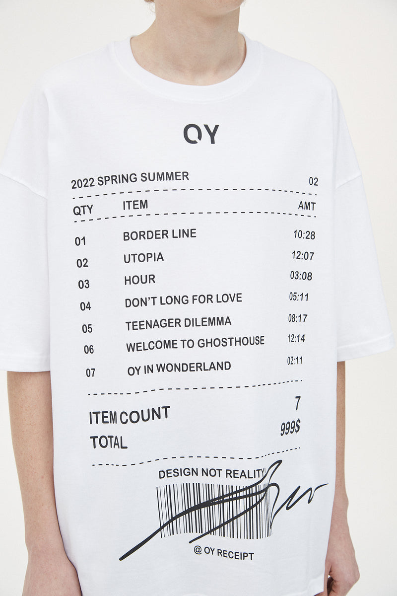 オーワイ(OY) BILL LOGO T-WHITE