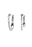 BLACKPURPLE (ブラックパープル) latching chaindrop earring_silver