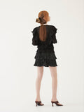 TMO BY 13MONTH（ティーエムオーバイサーティンマンス）RUFFLED MINI SKIRT (BLACK)