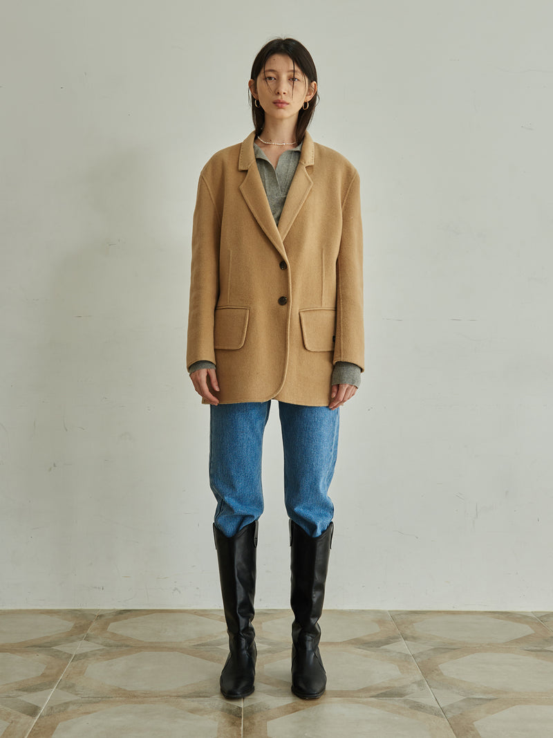 TMO BY 13MONTH（ティーエムオーバイサーティンマンス）V2 HANDMADE WOOL JACKET (CAMEL)