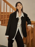 TMO BY 13MONTH（ティーエムオーバイサーティンマンス）DROP SHOULDER BELTED JACKET (BLACK)