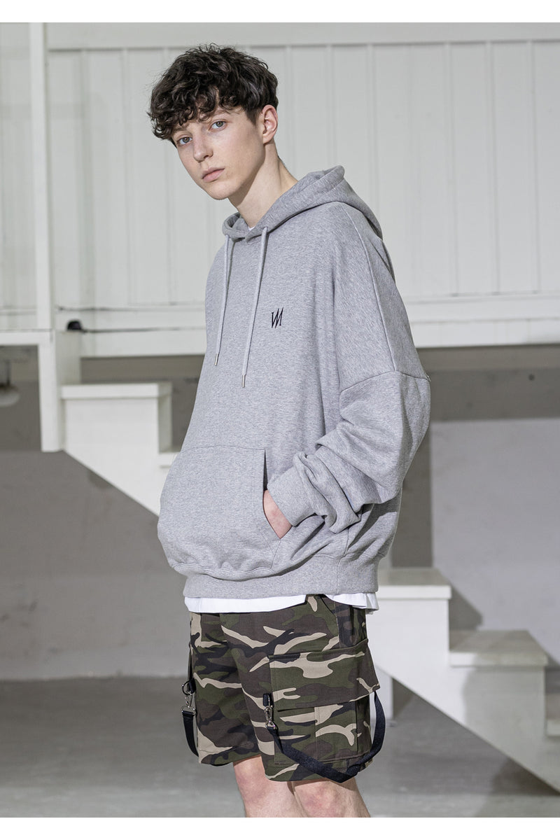 メスノウン(MASSNOUN) CROSS ADD OVERSIZED HOODY MSZHD002-GY