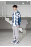 メスノウン(MASSNOUN) SL LOGO CHECK SECTION POCKET SHIRTS MSZST001-BL