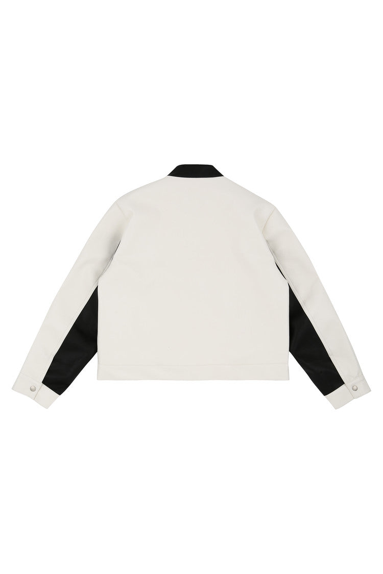 ReinSein（レインセイン）Two-tone colored crop leather jacket